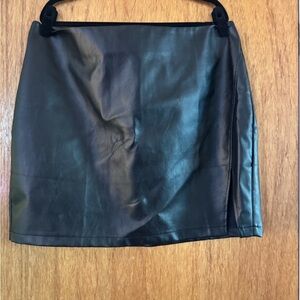 Showpo Faux Leather Mini Skirt